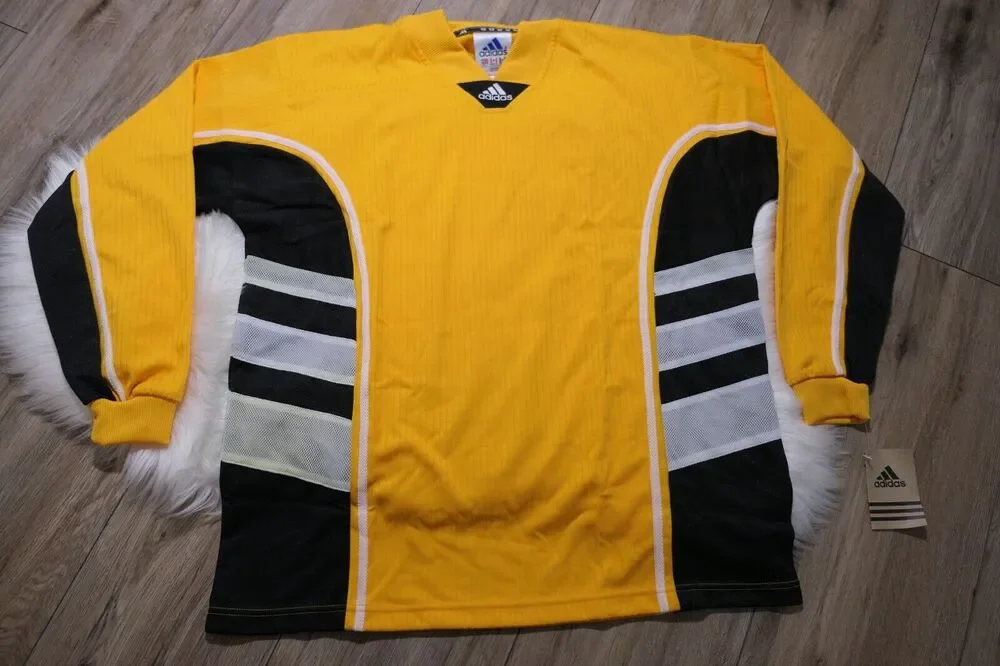 NWT Vintage 90s ADIDAS Soccer Carlsbad Goalkeeper Jersey Gold & Black Men Large